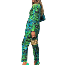 Load image into Gallery viewer, Gorgeous Green and Blue Peacock  EB Dalia Two  Piece Set