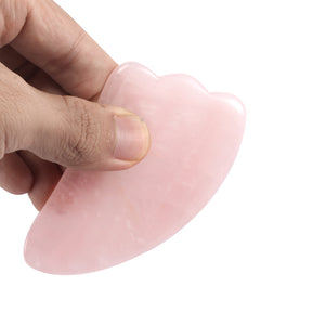 Pro Natural Rose Quartz Gua Sha Board Massage Pad - ErikalaBeauty